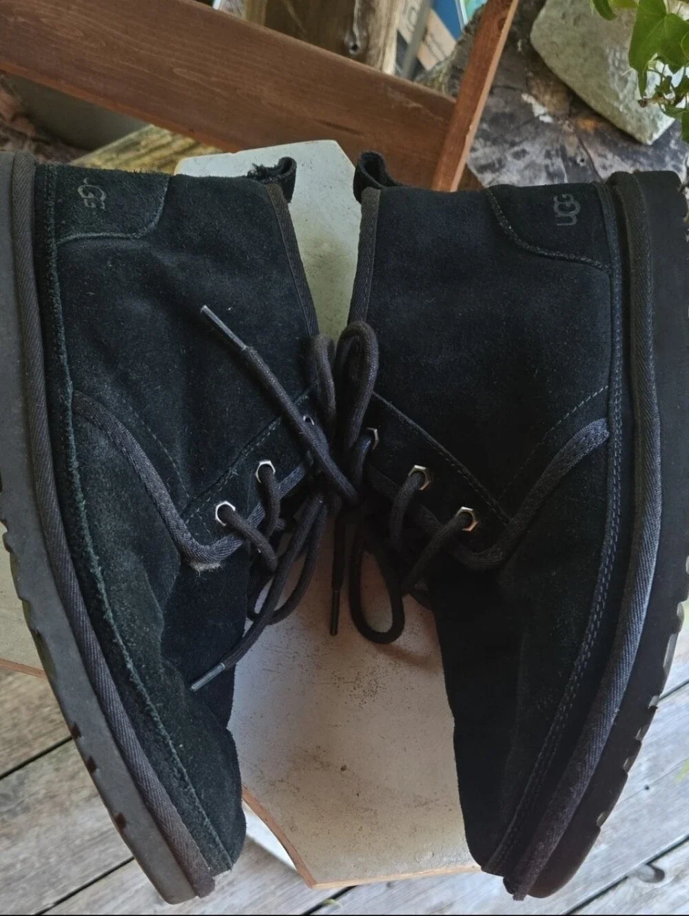Ugg Neumel Black Suede Chukka Boots Size 10